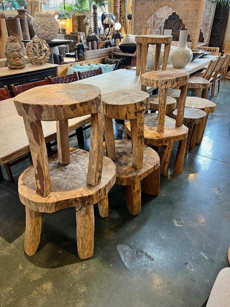 Rustic Naga Four Leg Wood Table 7   Rustic   Side Tables And End Tables   by Design Mix Furniture  Houzz