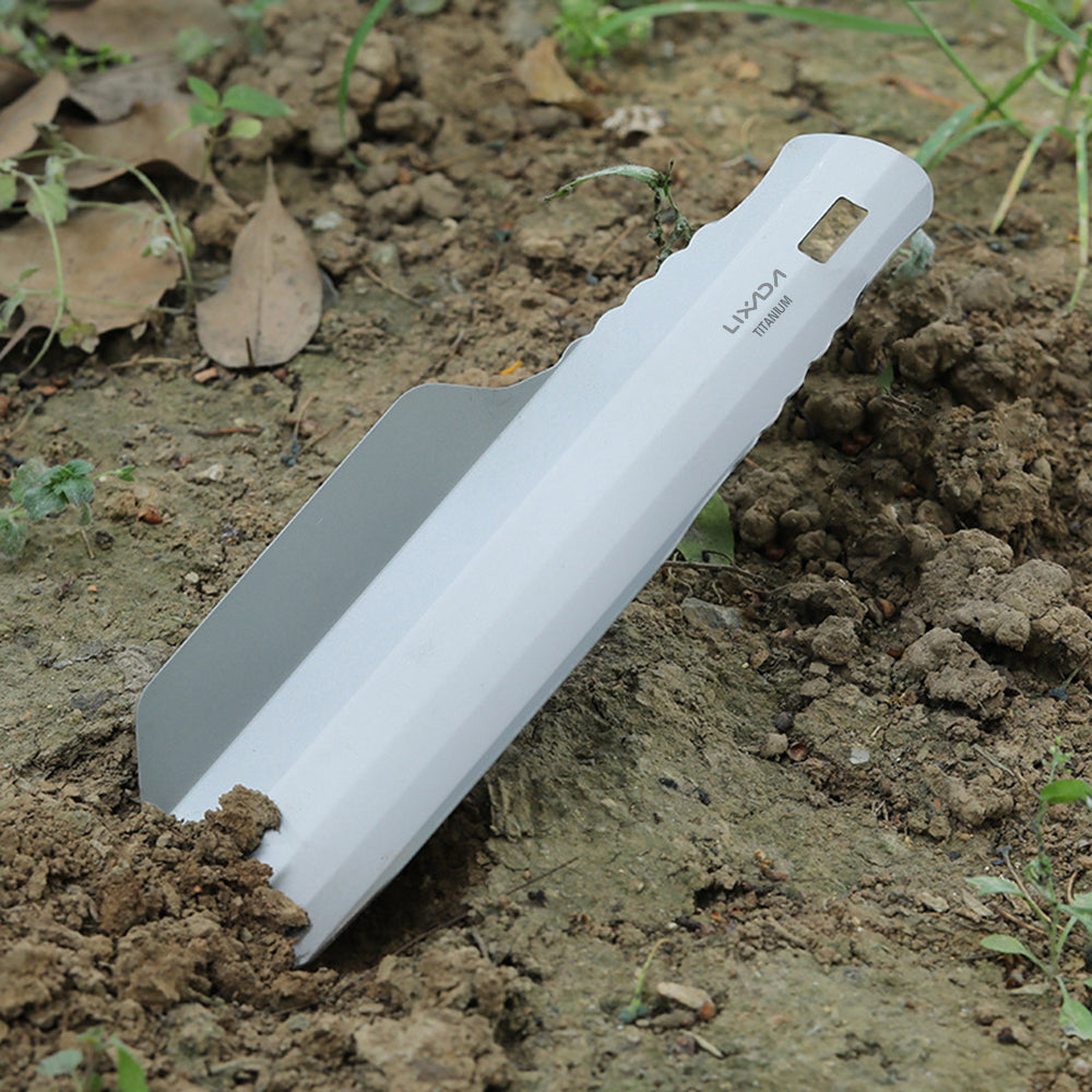 Lixada Titanium Garden Hand Shovel Outdoor Camping Hiking Backpacking Trowel