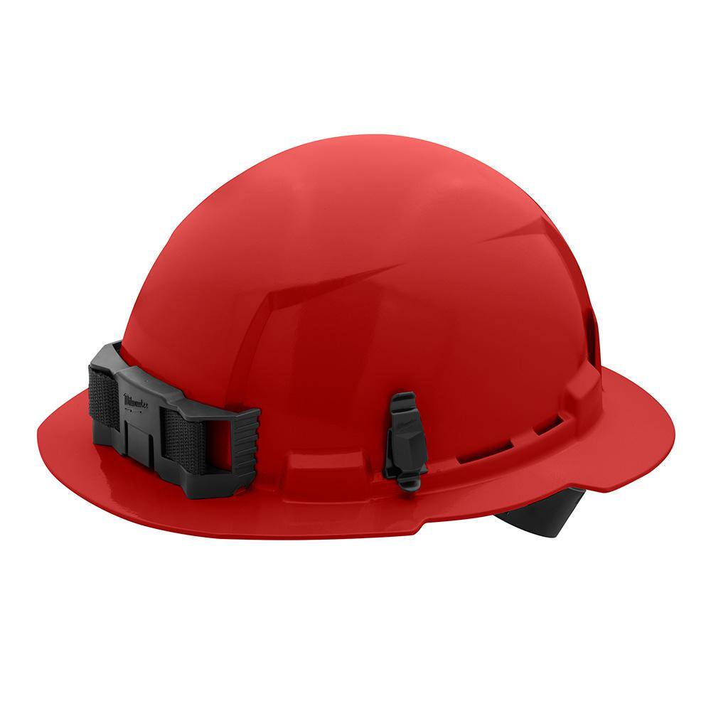 MW BOLT Red Type 1 Class E Full Brim Non-Vented Hard Hat with 4 Point Ratcheting Suspension 48-73-1109