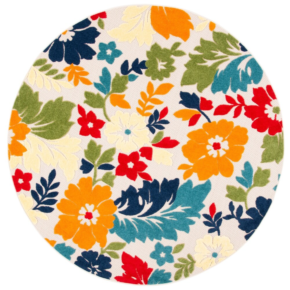 SAFAVIEH Cabana Avia Indoor/ Outdoor Waterproof Patio Floral Rug