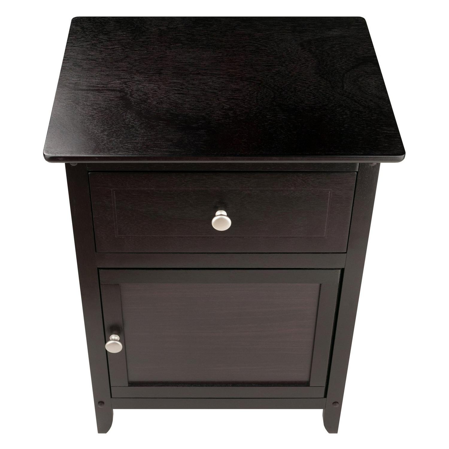 Winsome Wood Eugene Accent Table， Nightstand， Espresso Finish