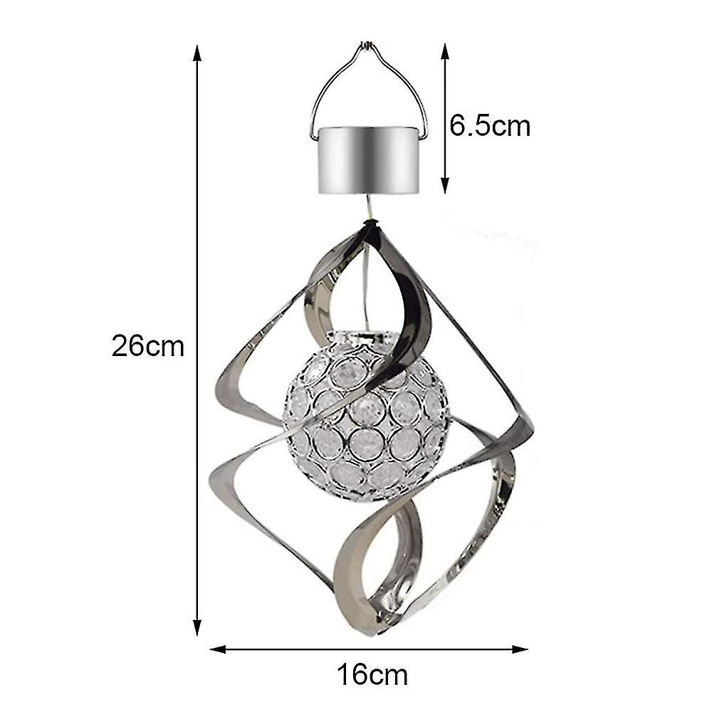 Solar Ed Mes Led Spiral Spinner Lamp Hanging