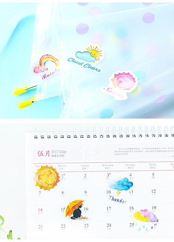 Small Little Boxes Decorative Travel Weather Journal Diary Girl Stickers Scrapbooking Stationery