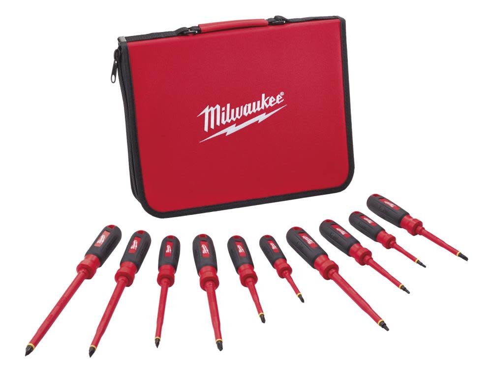 MW 10 pc. 1000V Insulated Screwdriver Set with EVA Foam Case 48-22-2210 from MW