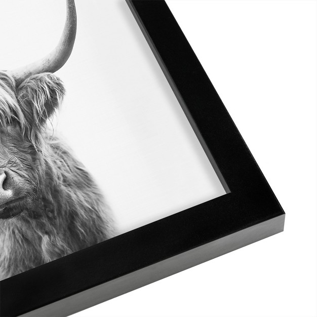 Americanflat Animal Minimalist Highland Bull Framed Print Wall D cor Variety Of Frame Colors