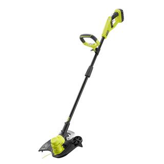 RYOBI ONE+ 18V 13 in. Cordless Battery String TrimmerEdger with 4.0 Ah Battery and Charger P2080