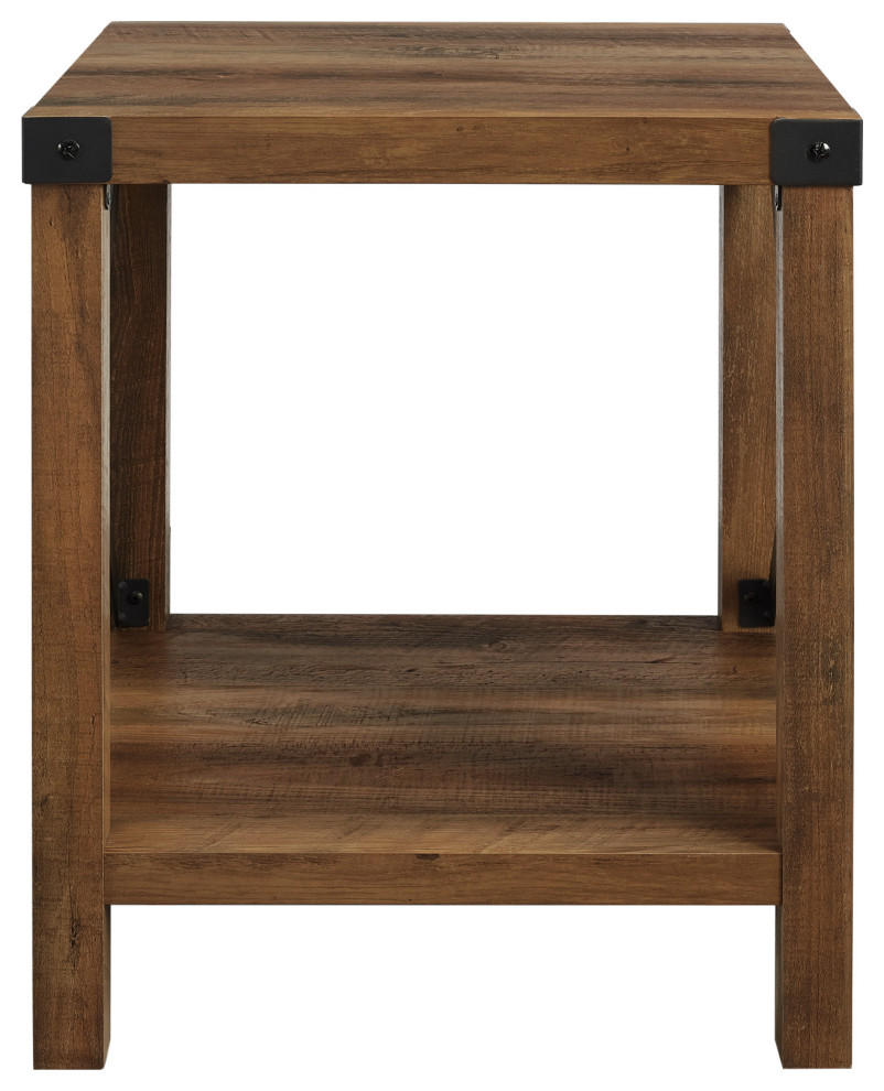 Bellevue WEIF64741 Paxton 18 quotSquare Rustic Farmhouse  quotX quotBarn   Side Tables And End Tables   by Buildcom  Houzz