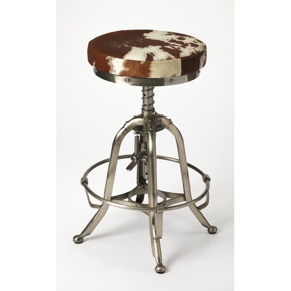 Hair on Hide Iron Bar Stool - 22