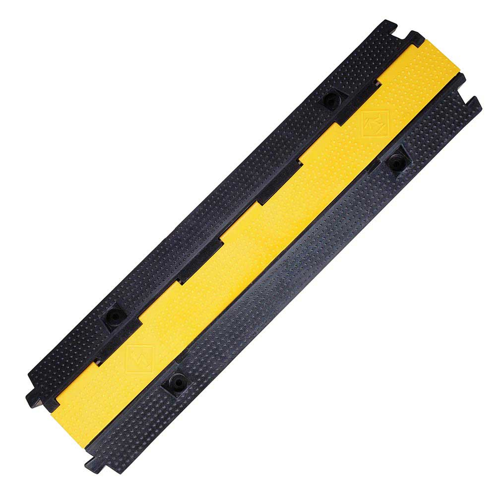 Yescom Cable Ramp Protector Rubber Cable Cover 1-Channel