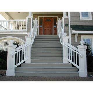 90 Degree White Aluminum ADA Hand Rail Return Post 235967