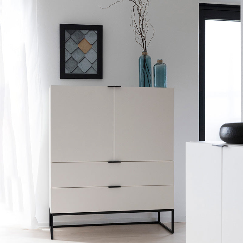 SVANA Tall Sideboard 100cm - White