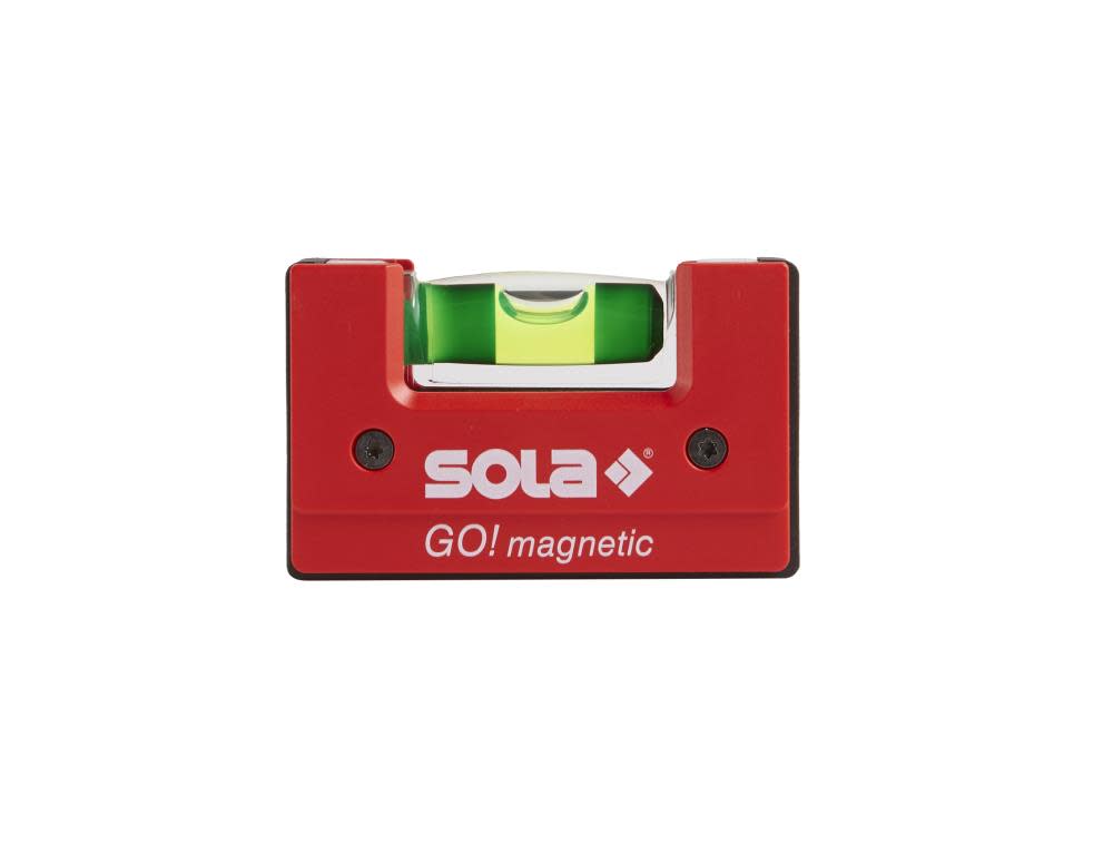 SOLA GO! Magnetic Pocket Level with Clip， 3， 1 Focus-60 Vial ; LSGOM