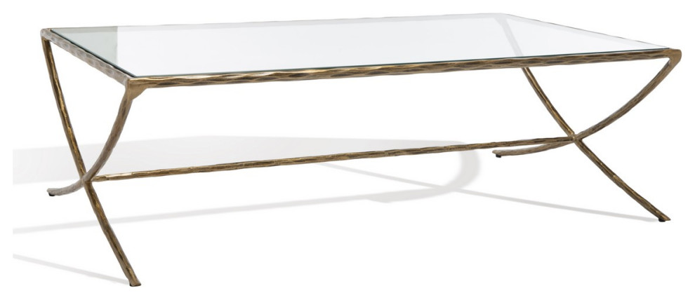 Safavieh Couture Debbie Rectangle Metal Coffee Table   Contemporary   Coffee Tables   by Safavieh  Houzz