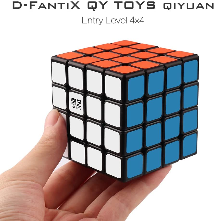 D-FantiX Qiyi 4x4 Speed Cube 4x4x4 Magic Cube Puzzle Toys Gifts for Kids Adults Challenge (Qiyuan W Version)