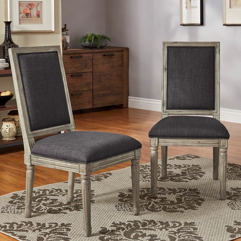 Deana Rectangular Linen Dining Chairs (Set of 2) by iNSPIRE Q Artisan