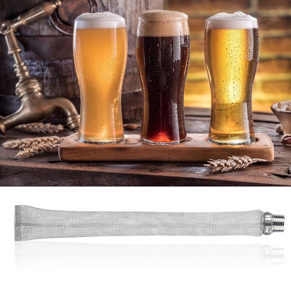 1/2in NPT Stainless Steel Beer Filter Screen Mesh Filter for Homebrew Beer Kettle Mash Tun(12in