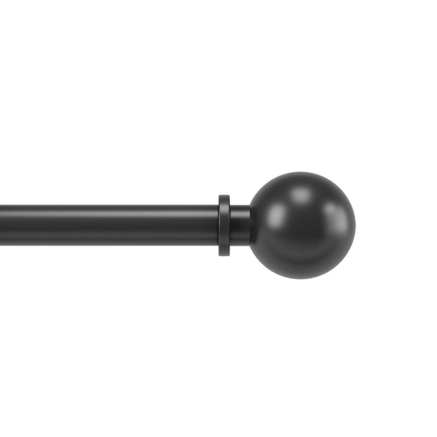 Umbra Bolas Matte Black Curtain Rod 36 in. L X 72 in. L