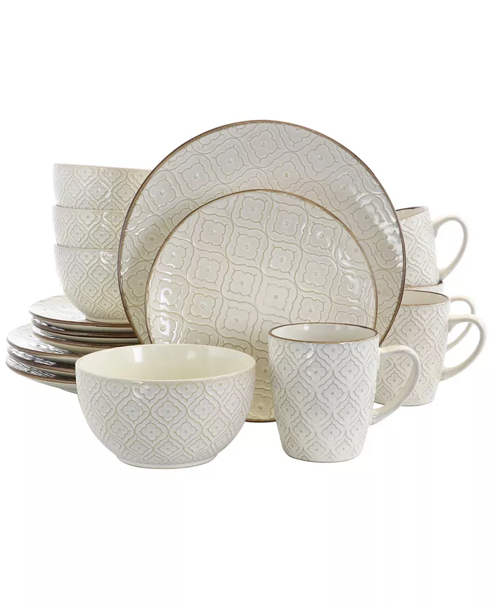 Elama Luxurious Dinnerware with Complete Set of 16 Pieces