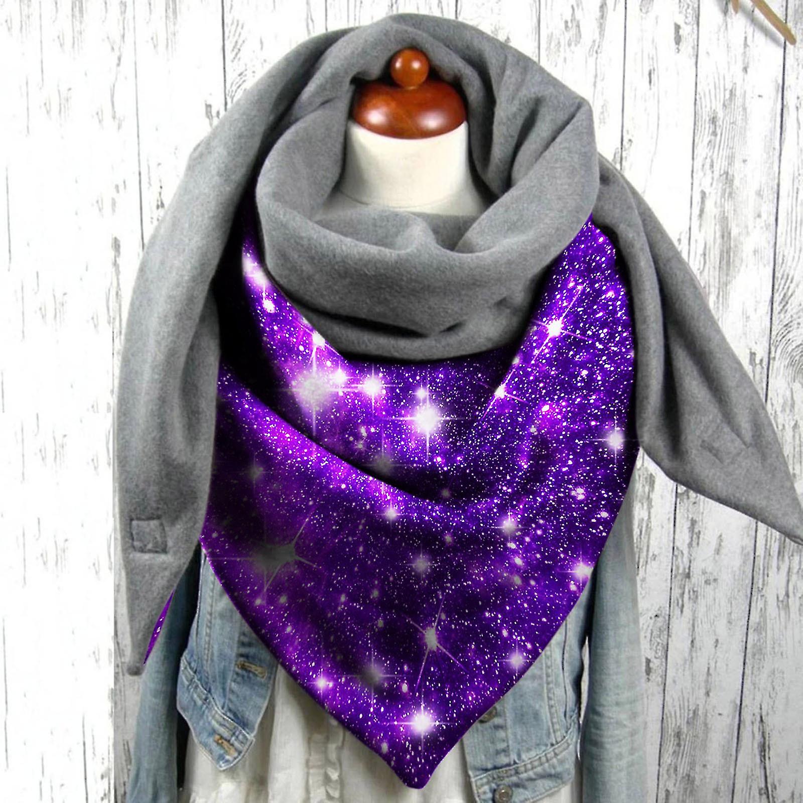 Winter Women Print Button Soft Wrap Casual Warm Scarves Shawls