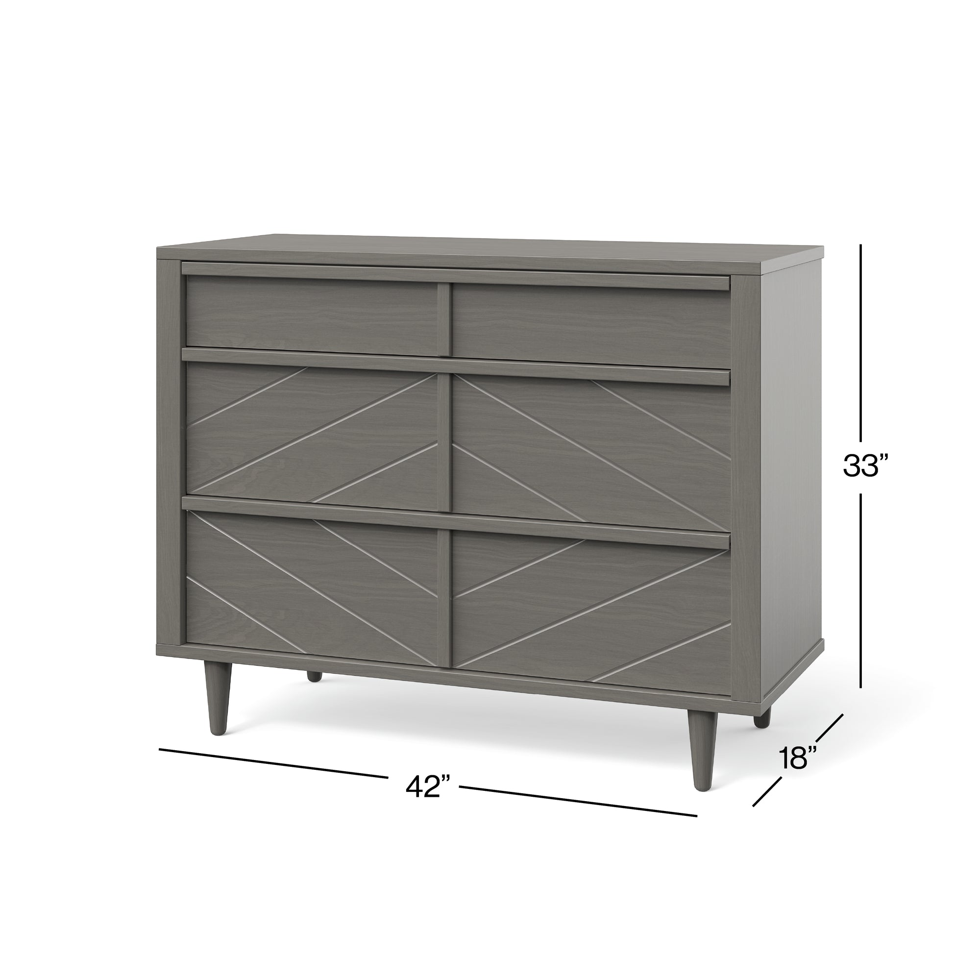 Surrey Hill 3 Drawer Dresser, Lunar Gray