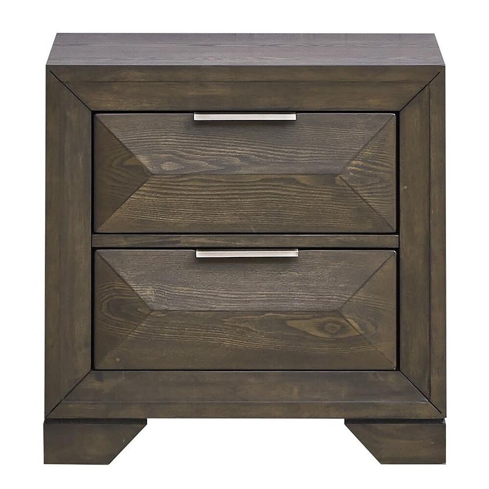 Franklin Brown 2 Drawer 16.5 in. W Nightstand