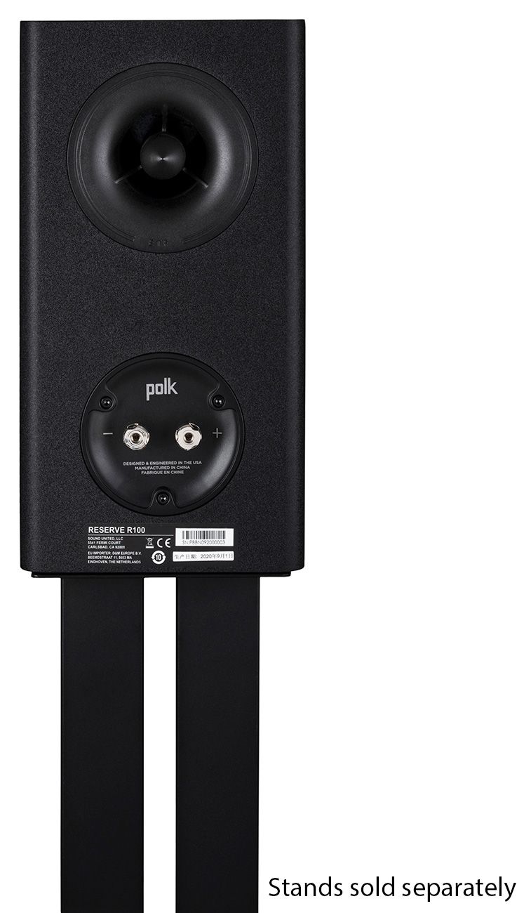 Polk Audio Reserve R100 Black Compact Bookshelf Speakers (Pair)