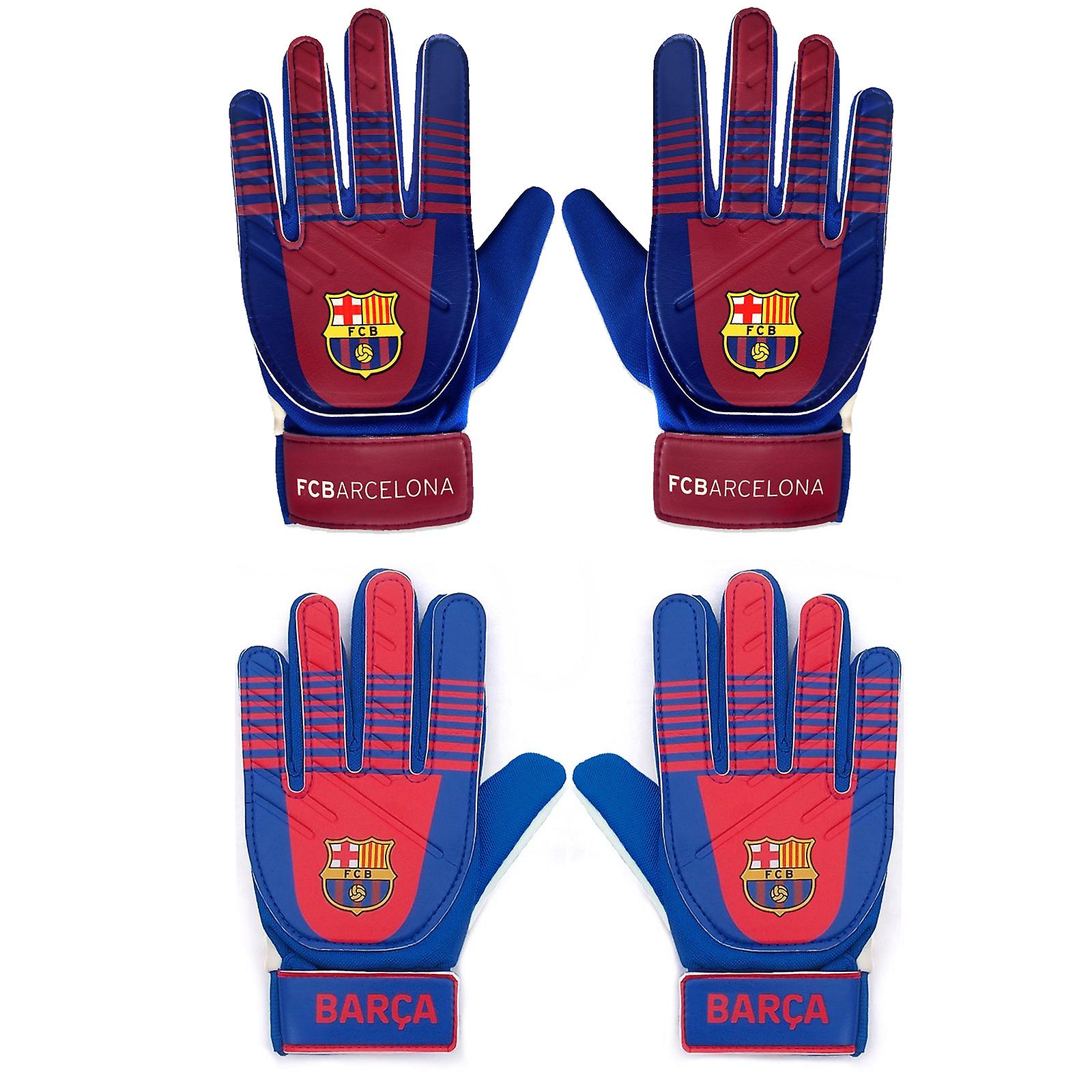 FC Barcelona Boys Gloves Goalie Goalkeeper Kids Youths OFFICIAL Football Gift