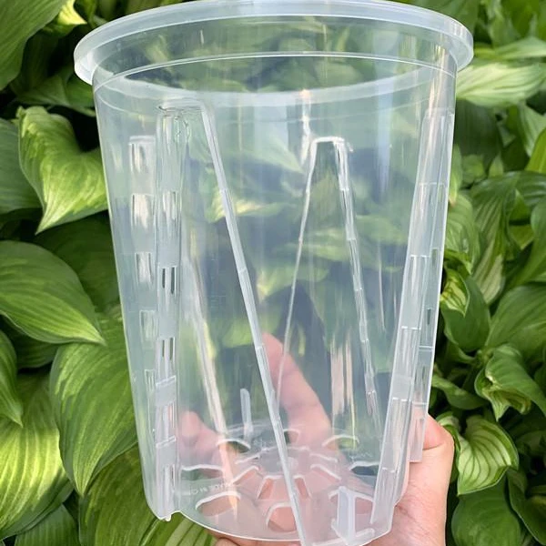 garden supplies wholesale price cheap garden transparent orchid nursery clear tall nursery pots clear plastic pot for plants