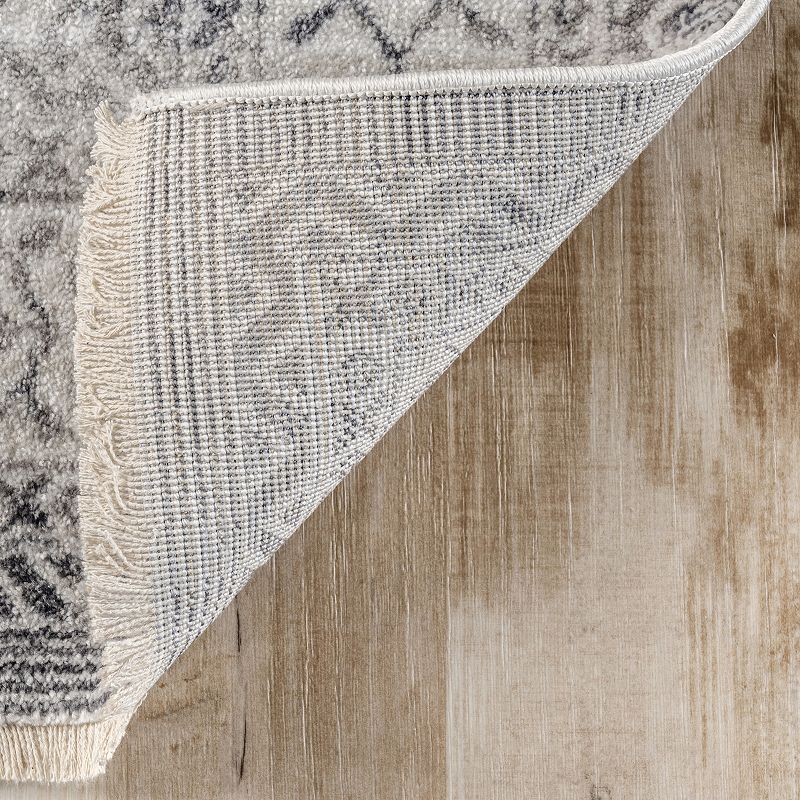 nuLoom Michelle Distressed Vintage Bordered Fringe Area Rug