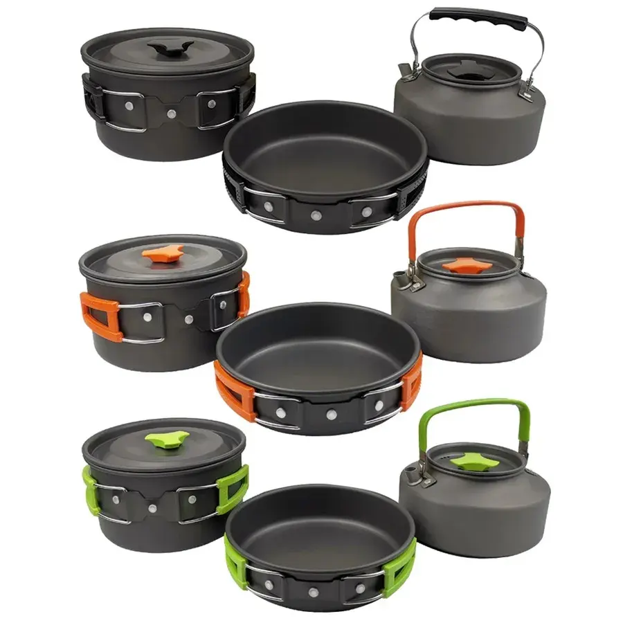 Goodwin 2023 Lightweight And Compact Aluminum Outdoor Camping Cookware Pot Set