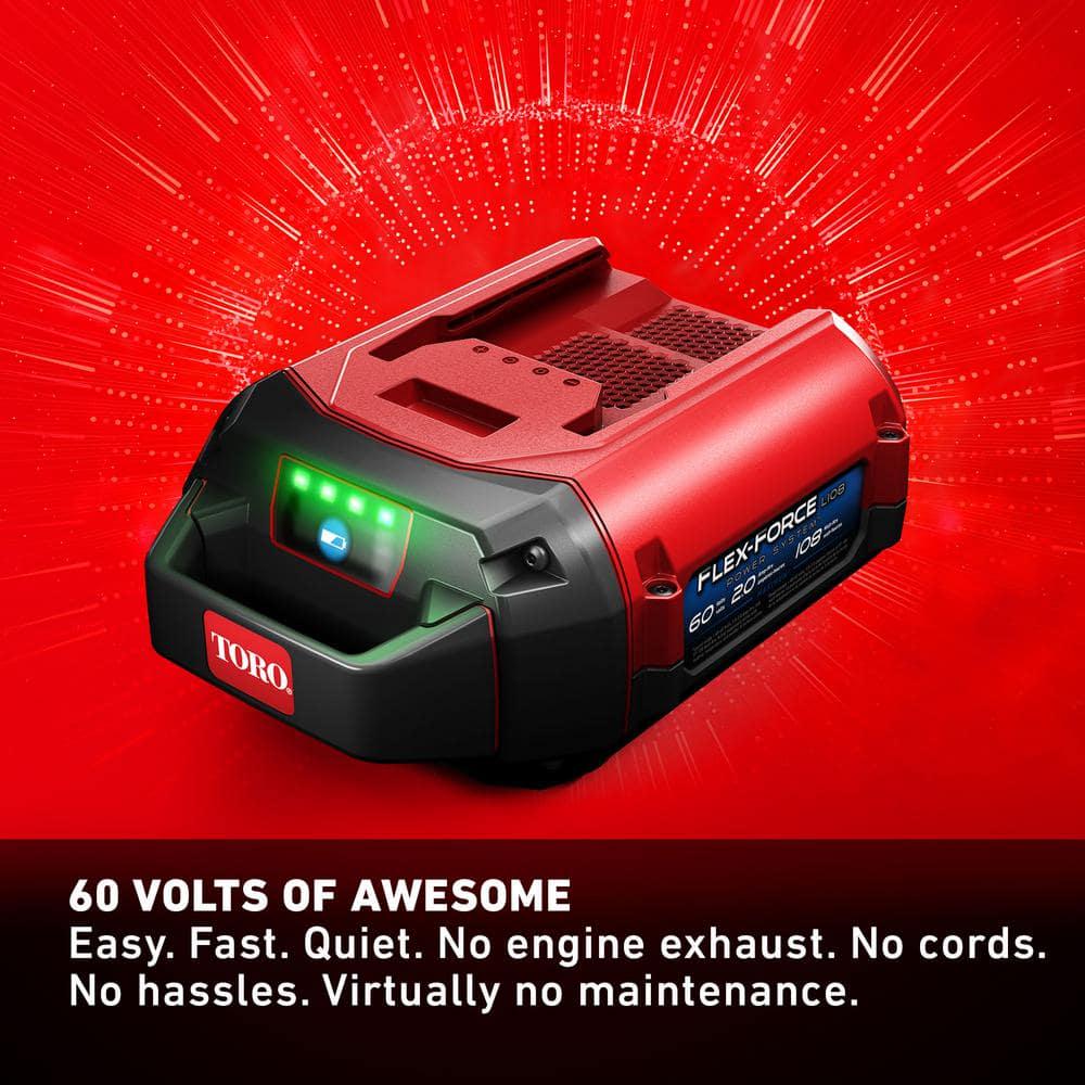 Toro 60Volt Max LithiumIon Brushless Battery 16 in Chainsaw  20 Ah Battery and Charger Included