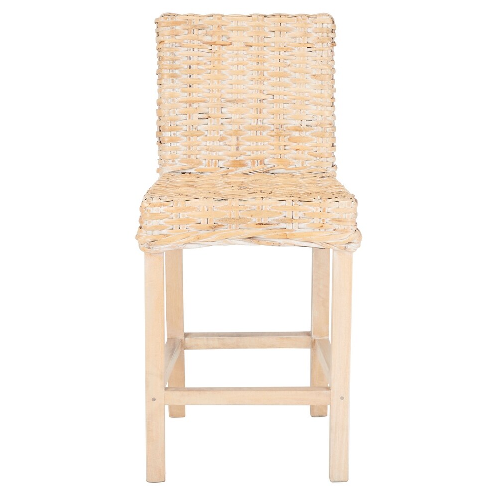 SAFAVIEH Tobie Rattan 23.6 inch Counter Stool