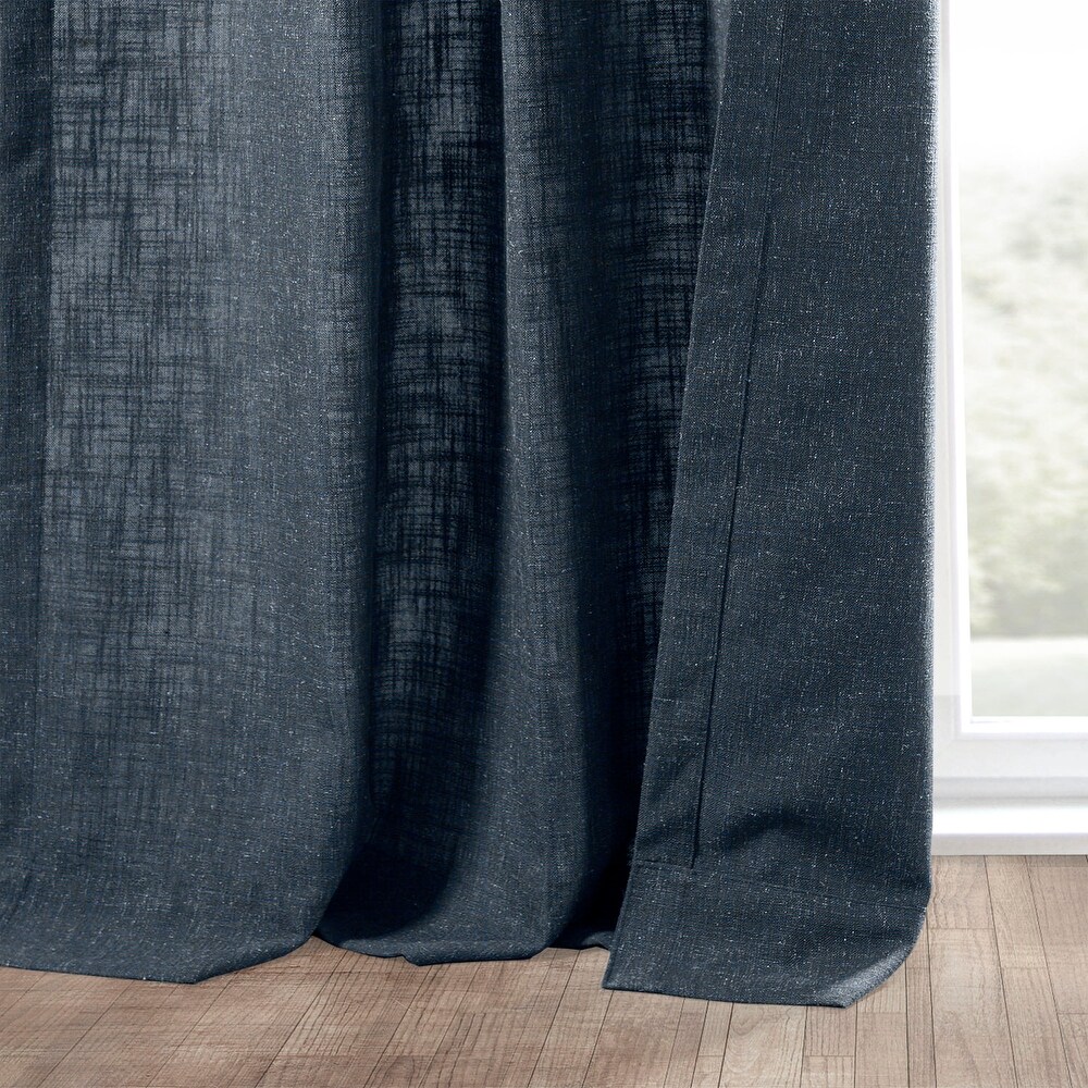 Exclusive Fabrics Heavy Faux Linen Curtain (1 Panel)