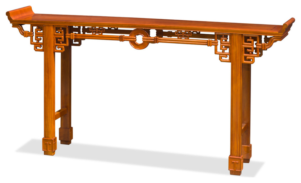 Rosewood Antique Coin Design Table   Asian   Console Tables   by China Furniture and Arts  Houzz