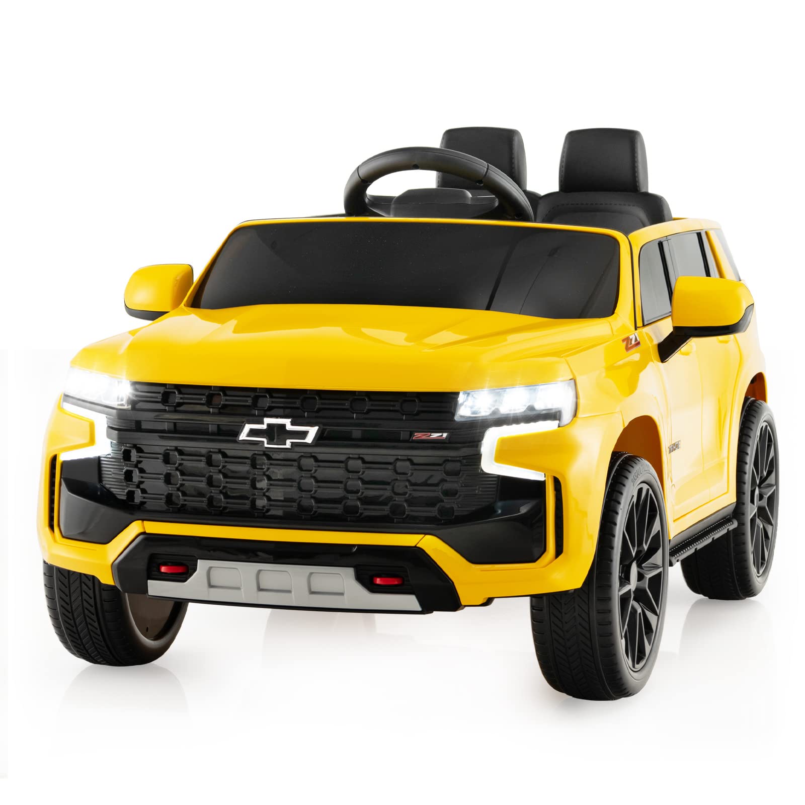 Costzon Ride on Car, 12V Licensed Chevrolet Tahoe Battery Powered Electric Vehicle, Electric SUV for Kids