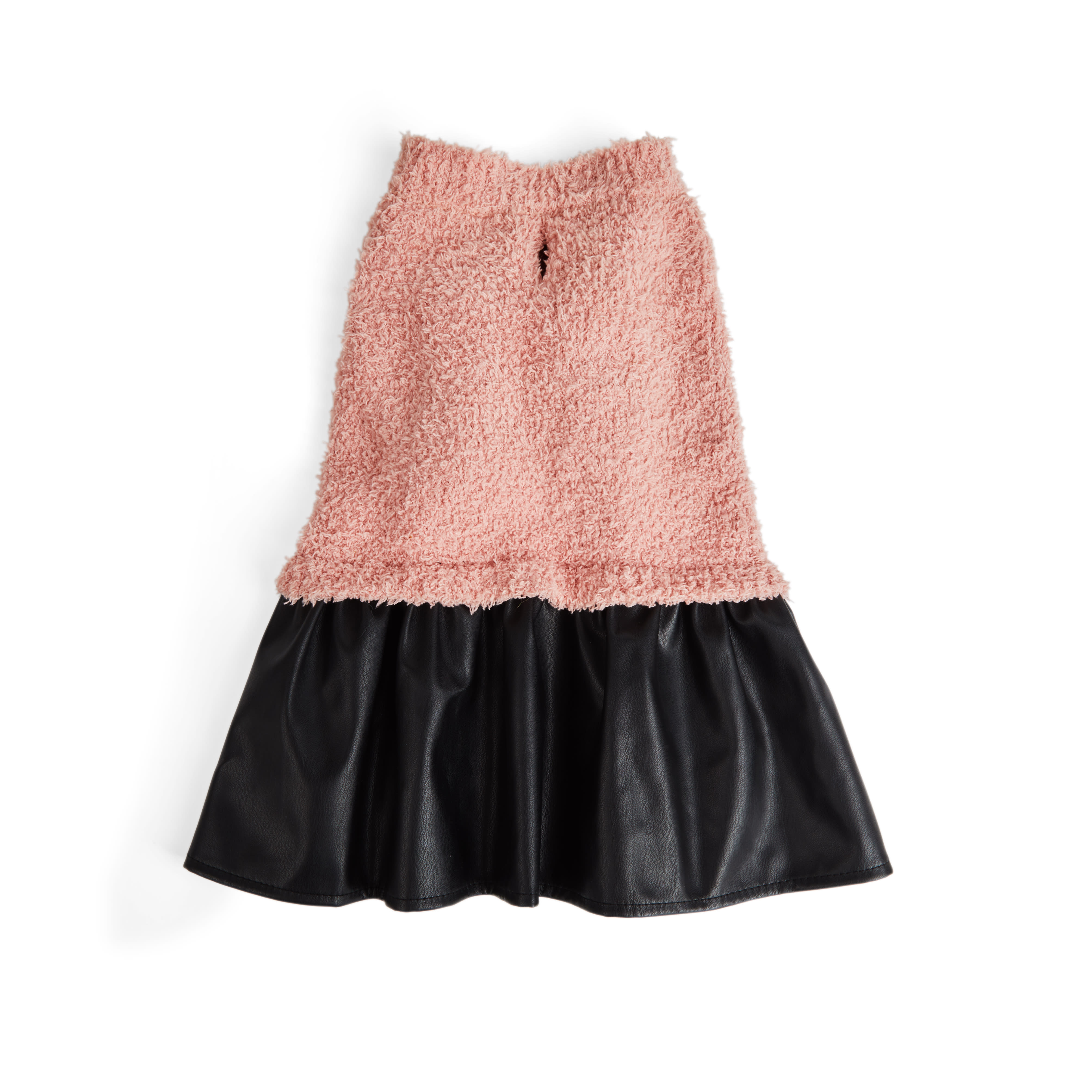 YOULY Pleather Skirt Dog Dress， XX-Small