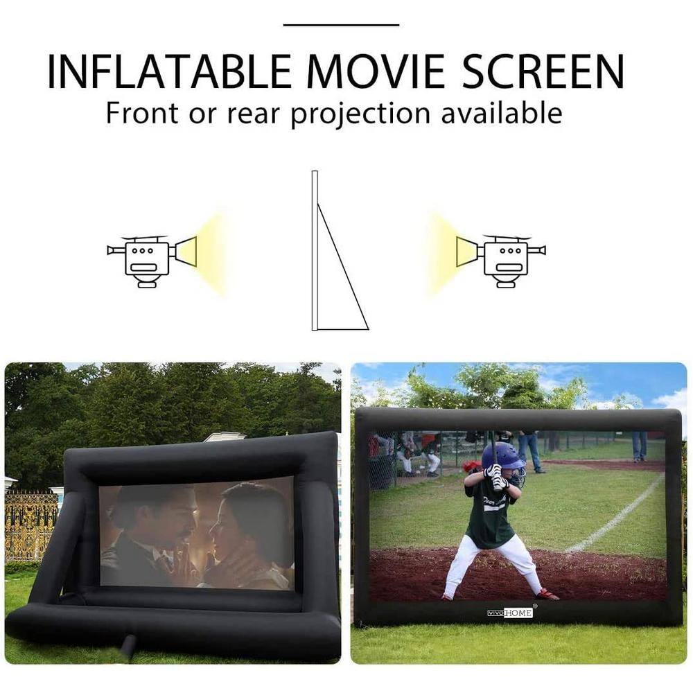 VIVOHOME 20 ft. Inflatable Blow up Mega Movie Projector Screen with Carry Bag X0029LW80T