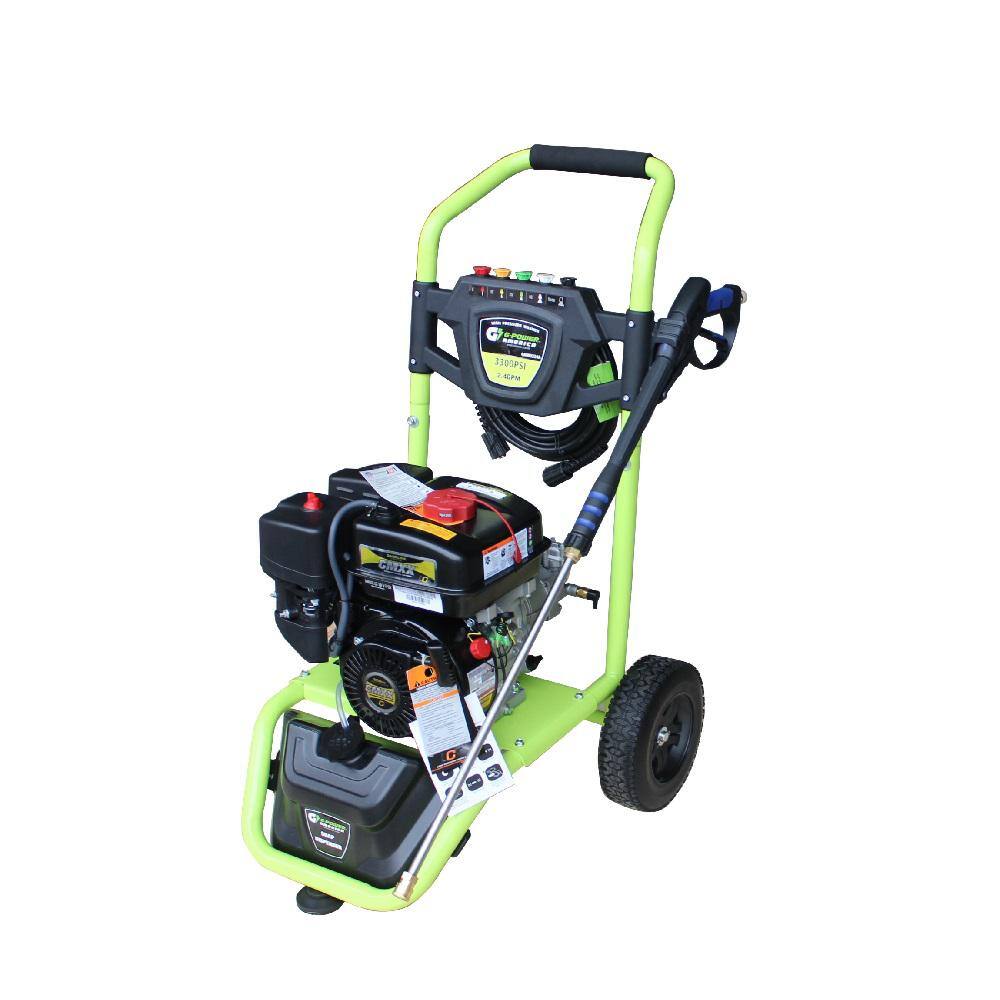 Green-Power 3300 PSI 208 cc Gas Pressure Washer LCT Professional Engine CARB Approved GNW3324A