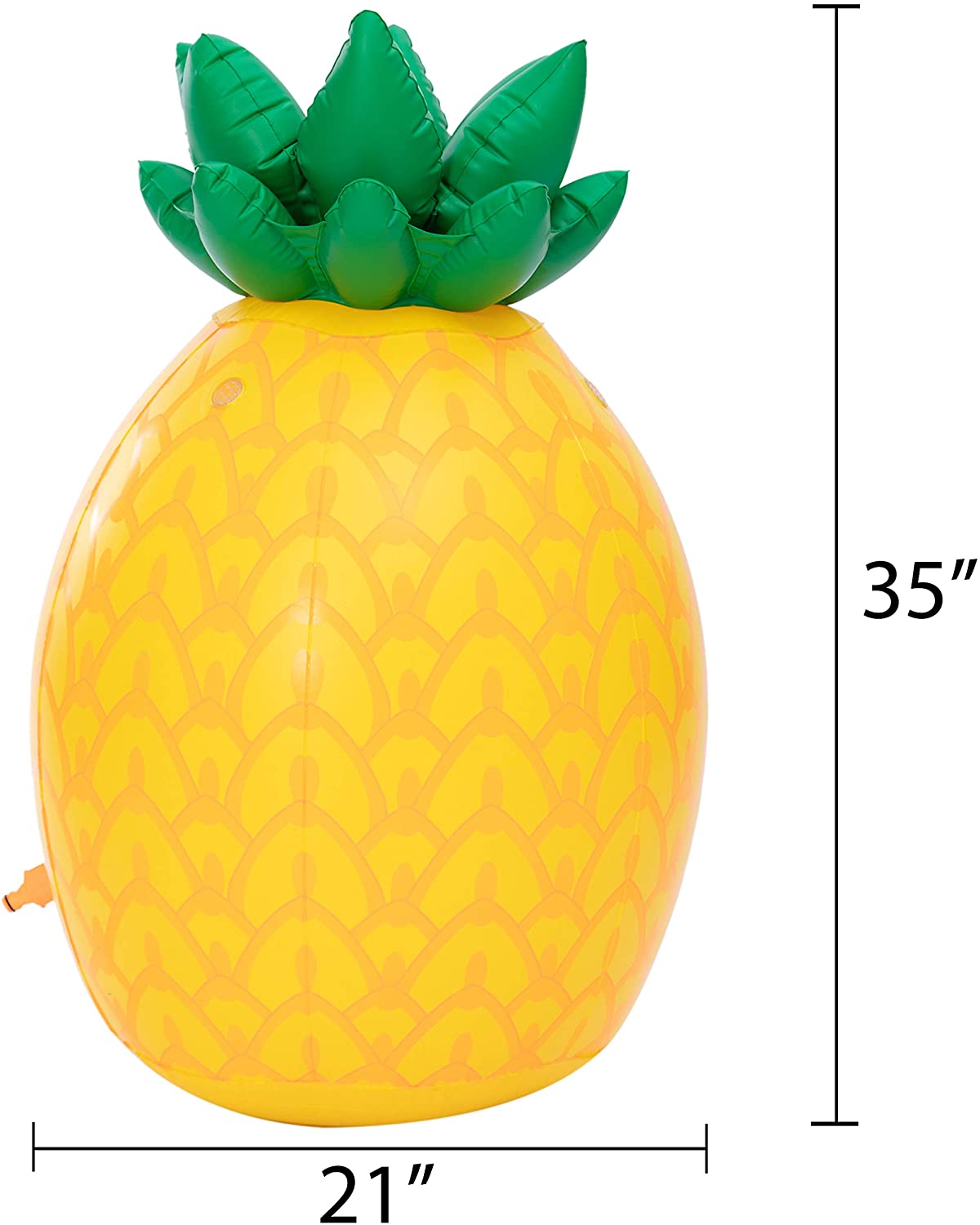 Intera Inflatable Tropical Pineapple Sprinkler， 35” Lawn Sprinkler for Kids Water Toy for Boys Girls Water Party Outdoor Sprinkler for Water Fun