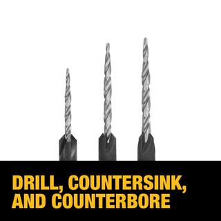 DW Steel Countersink Drill Bit Set (3-Piece) DW2535