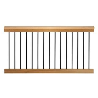 Vista Rail Vista 36 in. x 6 ft. Traditional Cedar Level Rail Kit with Round Aluminum Ballusters CRWRC6B26M