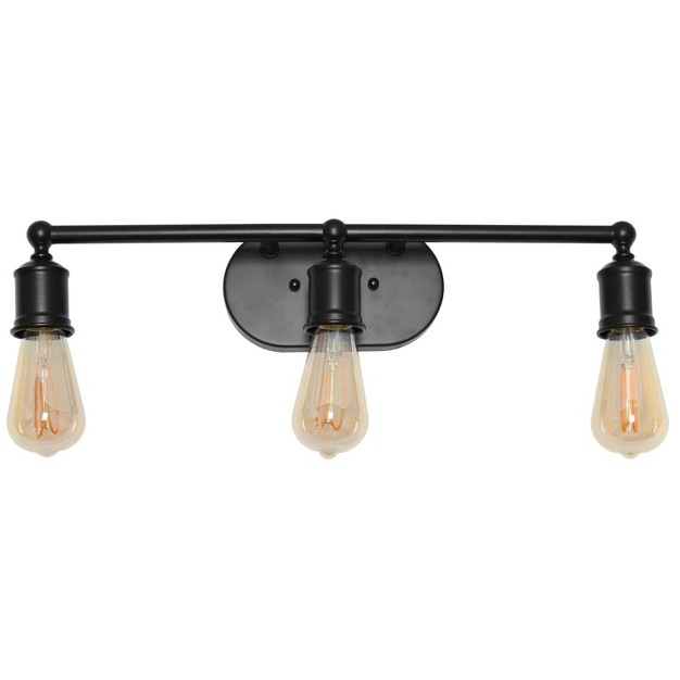 3 light Industrial Metal Pendant Matte Black Lalia Home