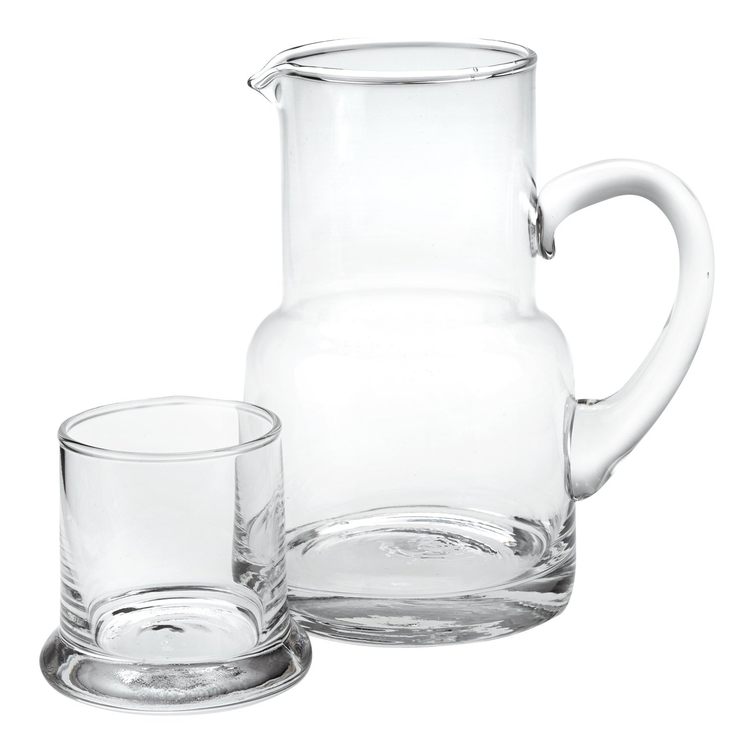 4 X 6 X 7 Clear Glass 2 Pc Glass Bedside or Desktop Carafe Set 10 oz - 5 W x 8 D x 7 H