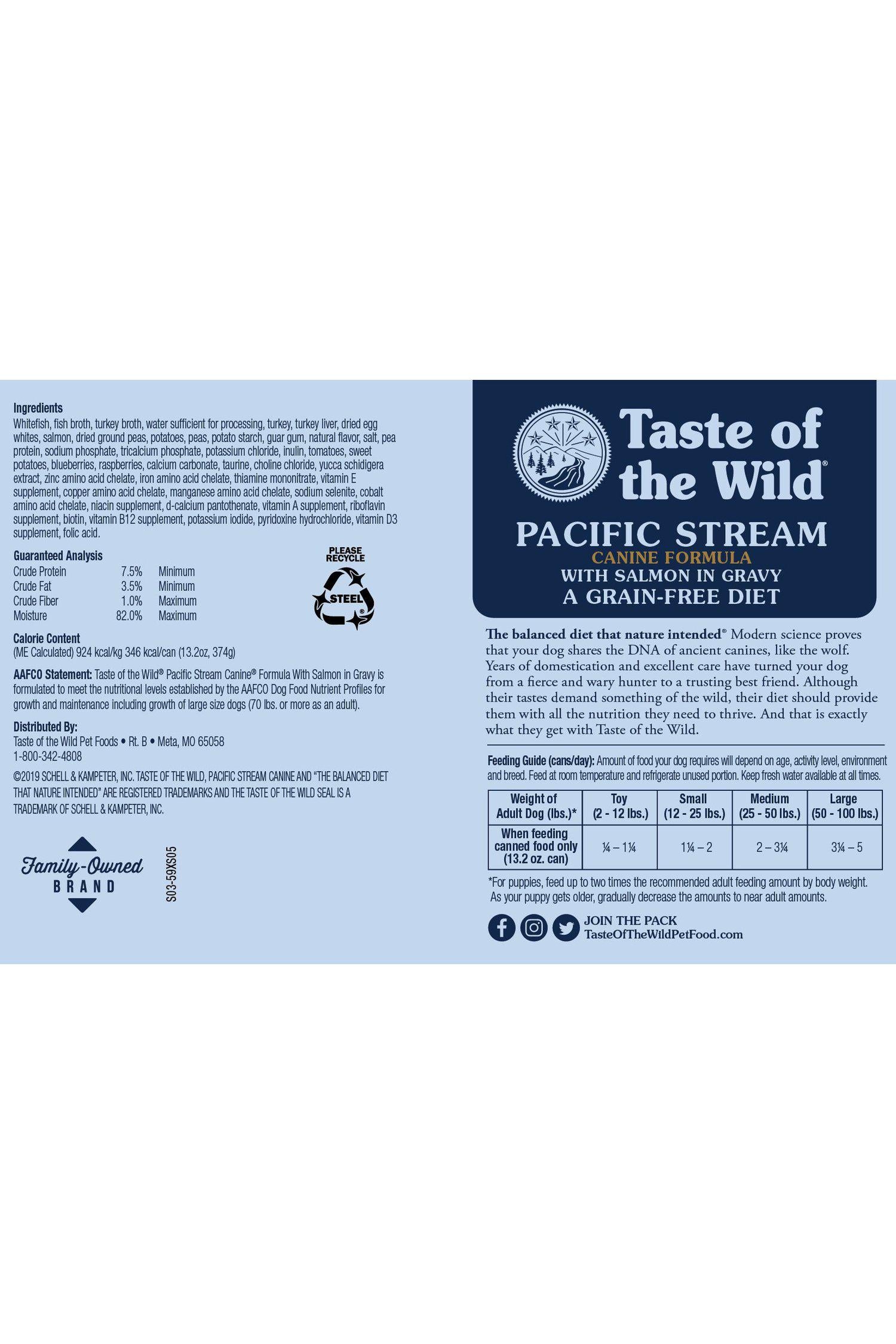 Taste of the Wild Pacific Stream Canned Dog Food