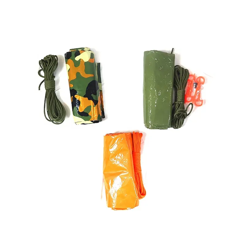 Potable Rescue PE Lightweight Compact Tube Tent Foil Survival Tent Shelter for Camping  Hiking  Outdoor or Survival Camo