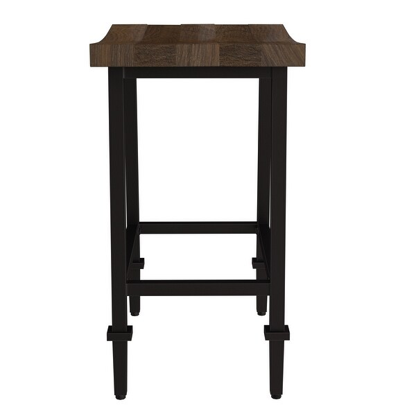 Hillsdale Trevino Metal Backless Counter Height Stool， Set of 2 - 24.75H X 19W X 14D