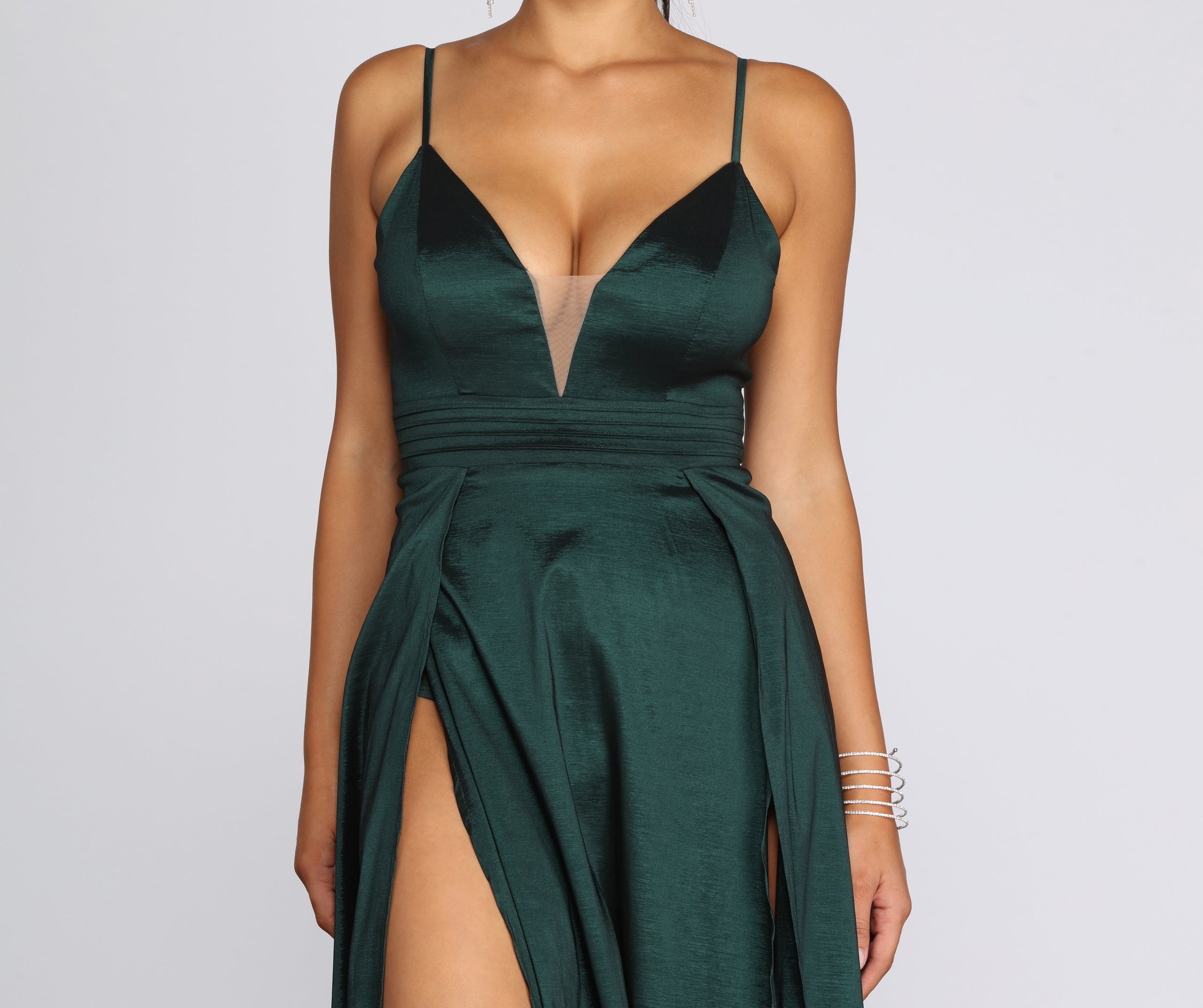 Charlie A-Line Double Slit Formal Dress