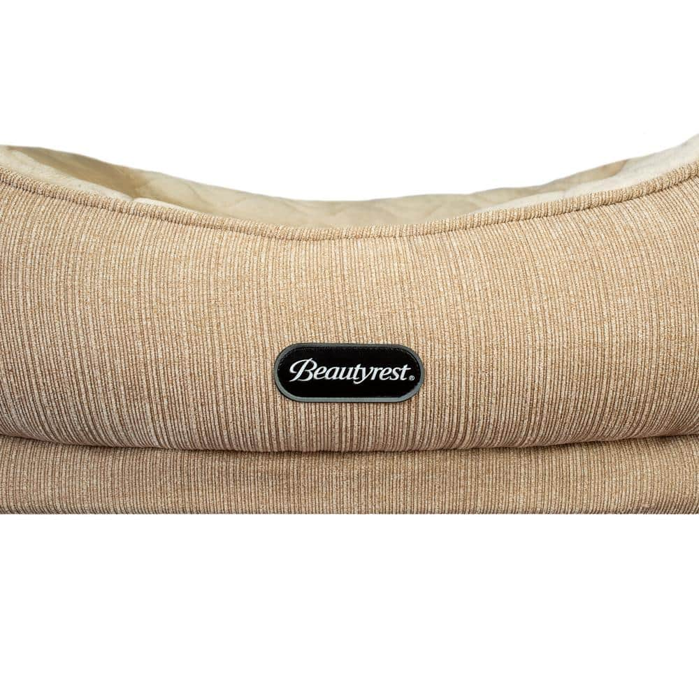 Beautyrest Medium Tan Ultra-Plush Quilted Dog Bed EC-BR-HWCU-TAN-M-1