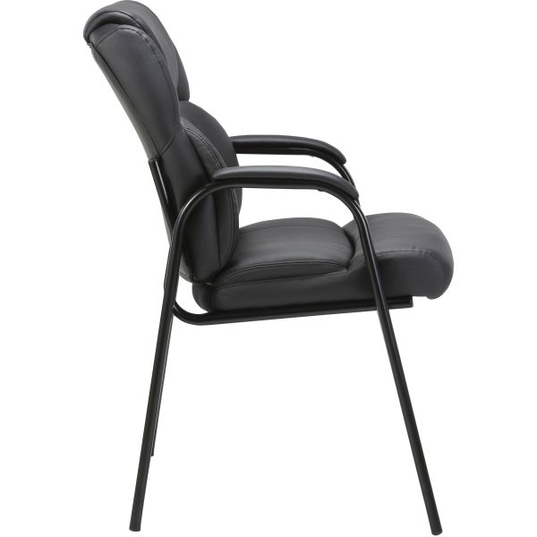 Lorell Bonded Leather High-back Guest Chair