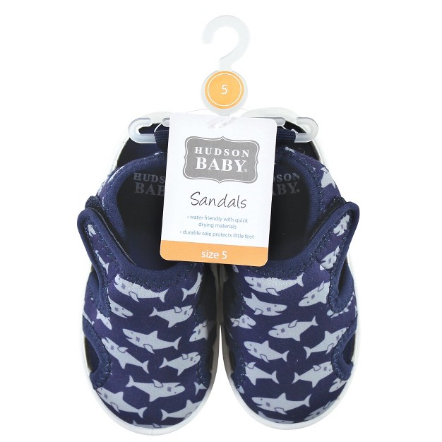 Hudson Baby Infant Toddler And Kids Boy Sandal And Water Shoe Navy Shark